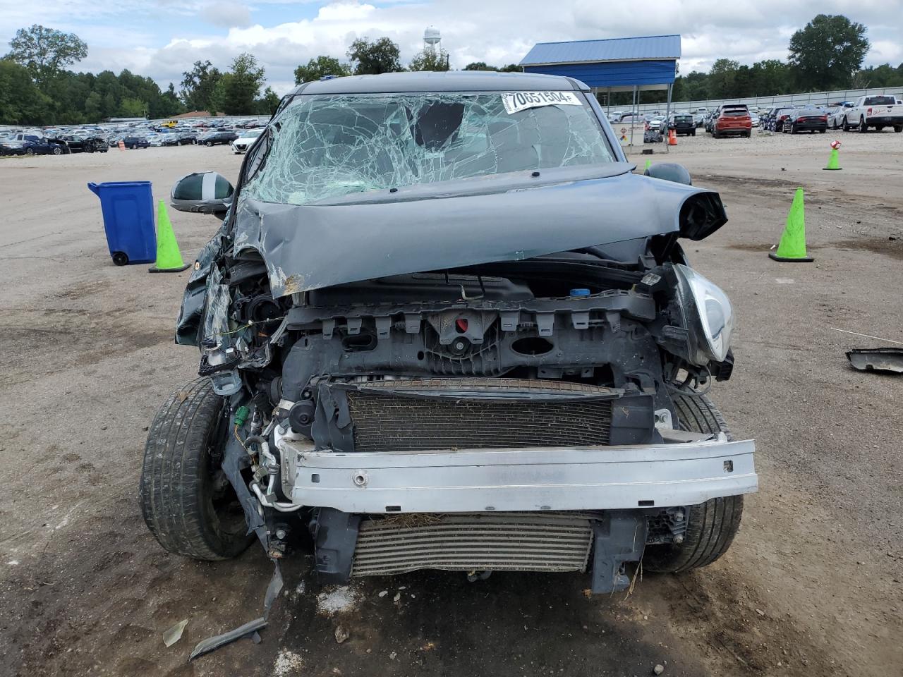 2014 Fiat 500 VIN ZFBCFABH9EZ021892 Copart auction photo, front end / side damage thumbnail 5