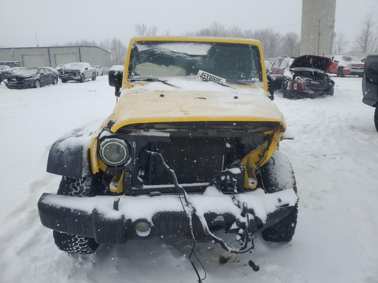 2008 Jeep Wrangler VIN 1J4FA24108L558182 Copart auction photo, front end damage thumbnail 5