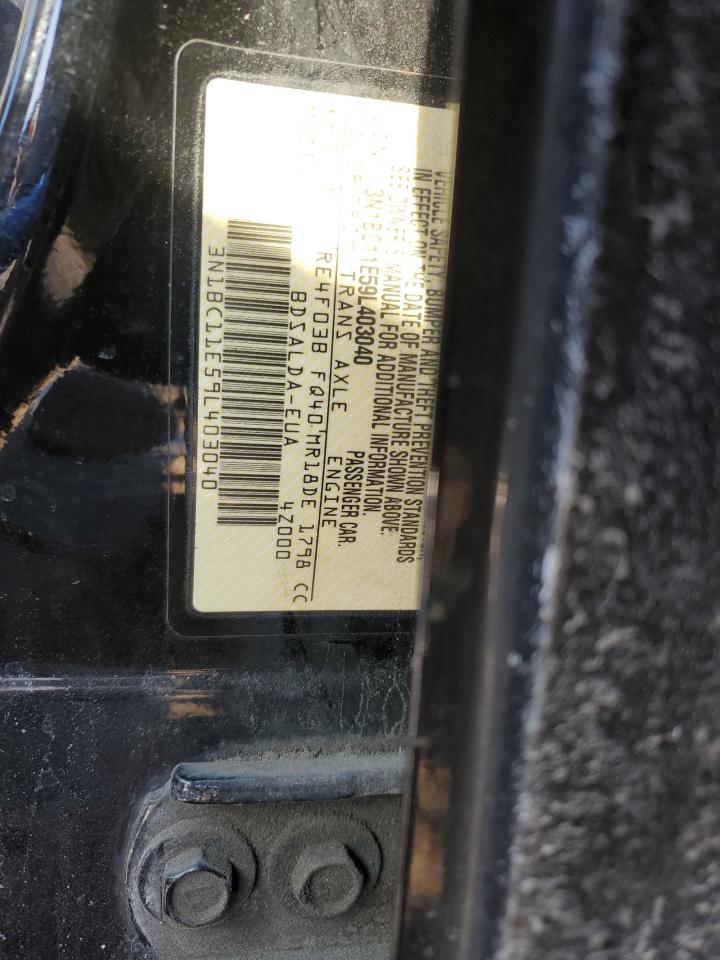 2009 Nissan Versa VIN 3N1BC11E59L403040 Copart auction photo, front end damage thumbnail 12