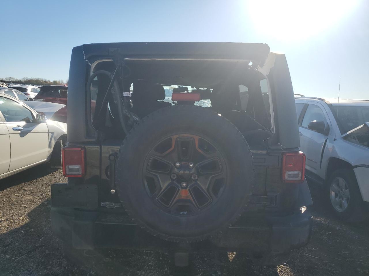 2017 Jeep Wrangler VIN 1C4BJWDG5HL519698 Copart auction photo, side / rear end damage thumbnail 6