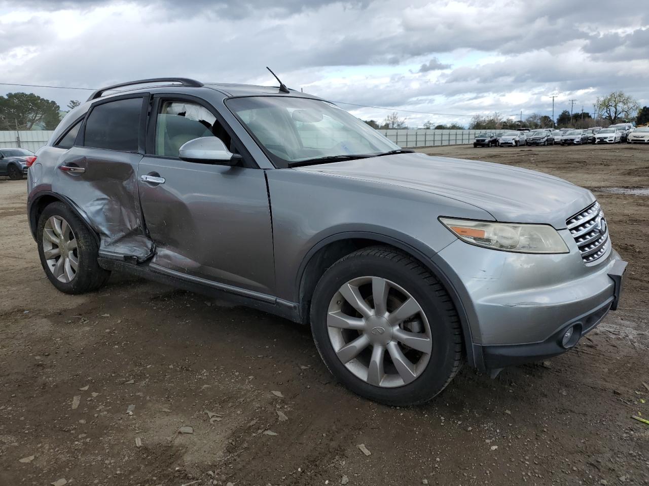 2003 Infiniti FX VIN JNRAS08W63X204479 Copart auction photo, side damage thumbnail 4