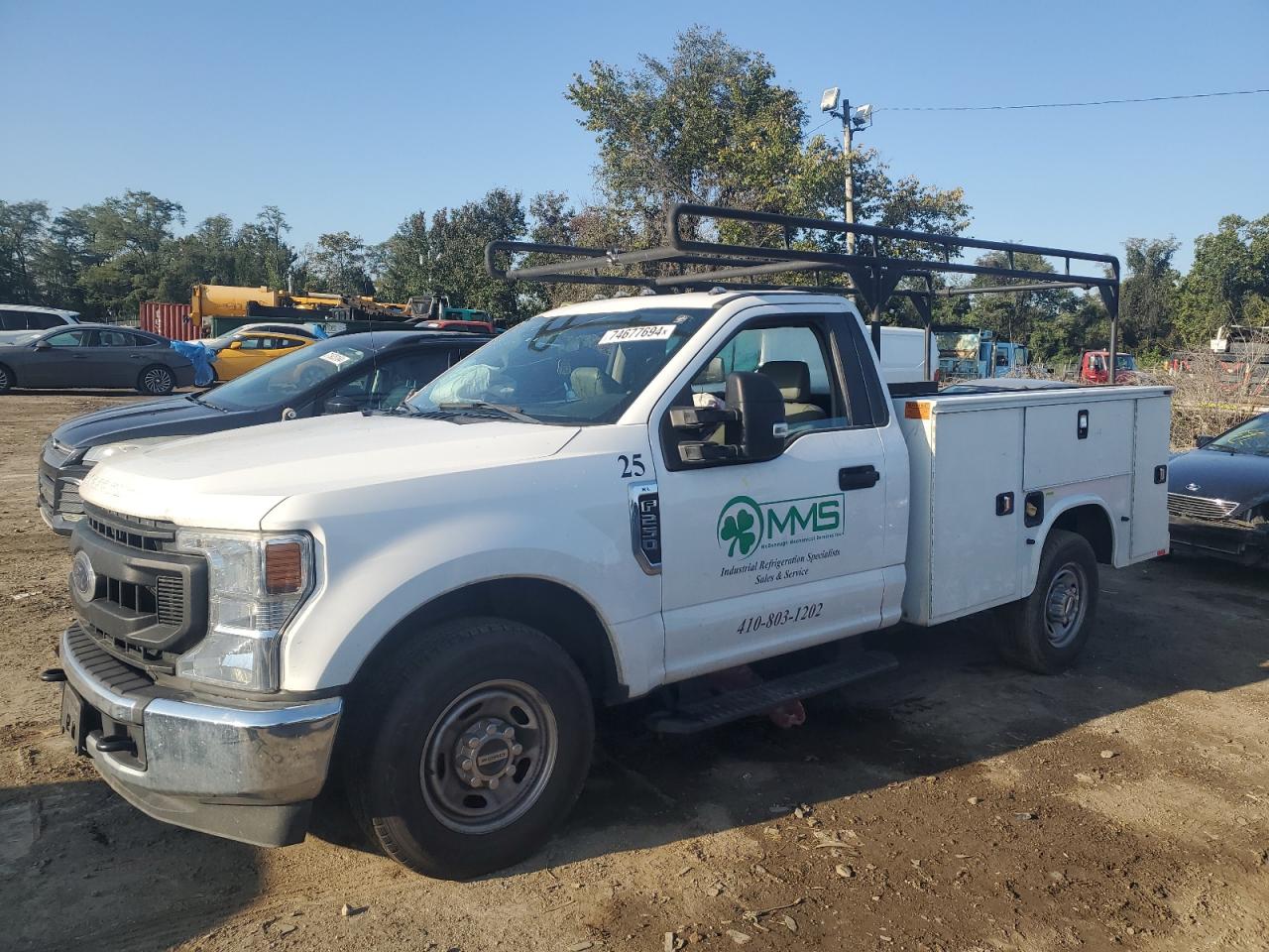 2020 Ford F250 VIN 1FDBF2A65LEC55753 Copart auction photo, side / front end damage thumbnail 2