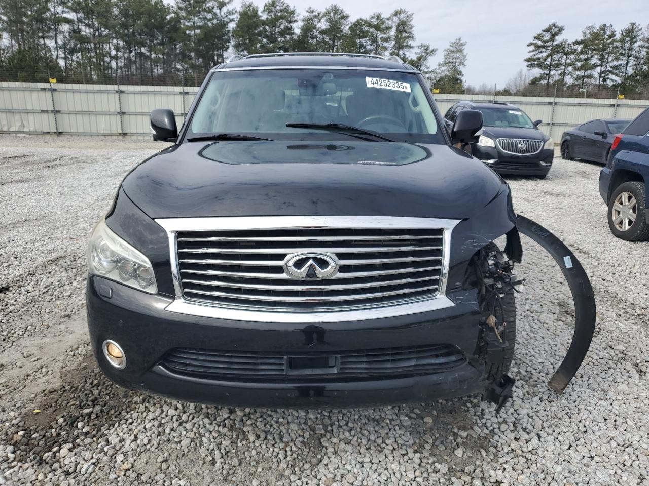 2013 Infiniti QX56 VIN JN8AZ2NE3D9040346 Copart auction photo, front end / side damage thumbnail 5