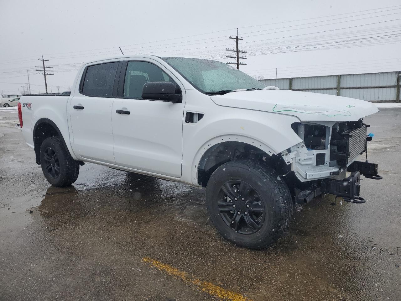 2022 Ford Ranger VIN 1FTER4FH2NLD26243 Copart auction photo, front end / side damage thumbnail 4