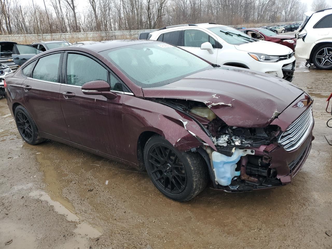2013 Ford Fusion VIN 3FA6P0HRXDR162738 Copart auction photo, front end / side damage thumbnail 4