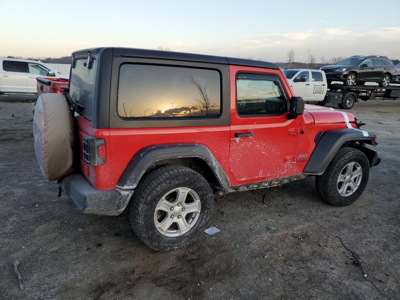 2020 Jeep Wrangler VIN 1C4GJXAGXLW222918 Copart auction photo, front end damage thumbnail 3