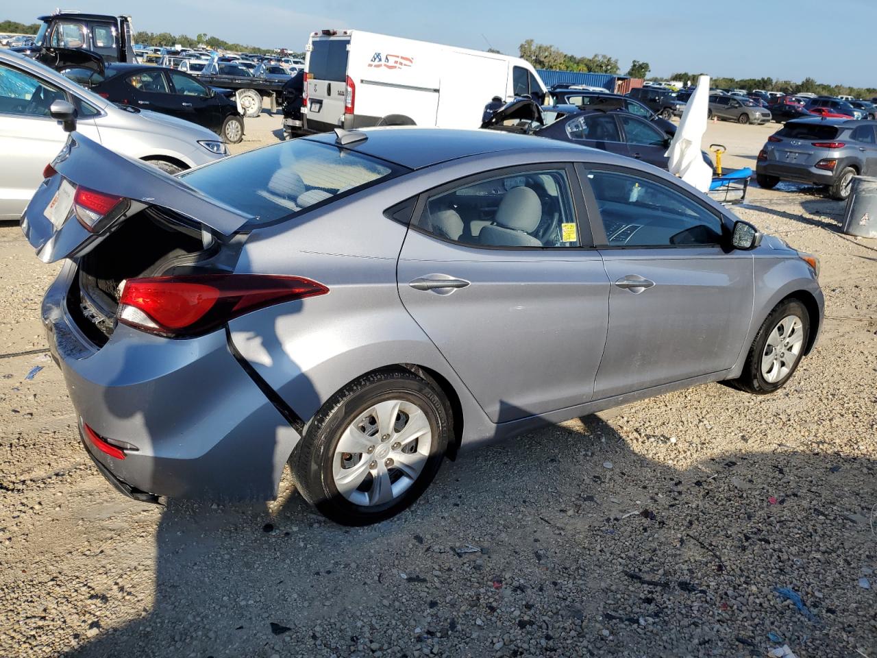 2016 Hyundai Elantra VIN 5NPDH4AE1GH744876 Copart auction photo, rear end damage thumbnail 3