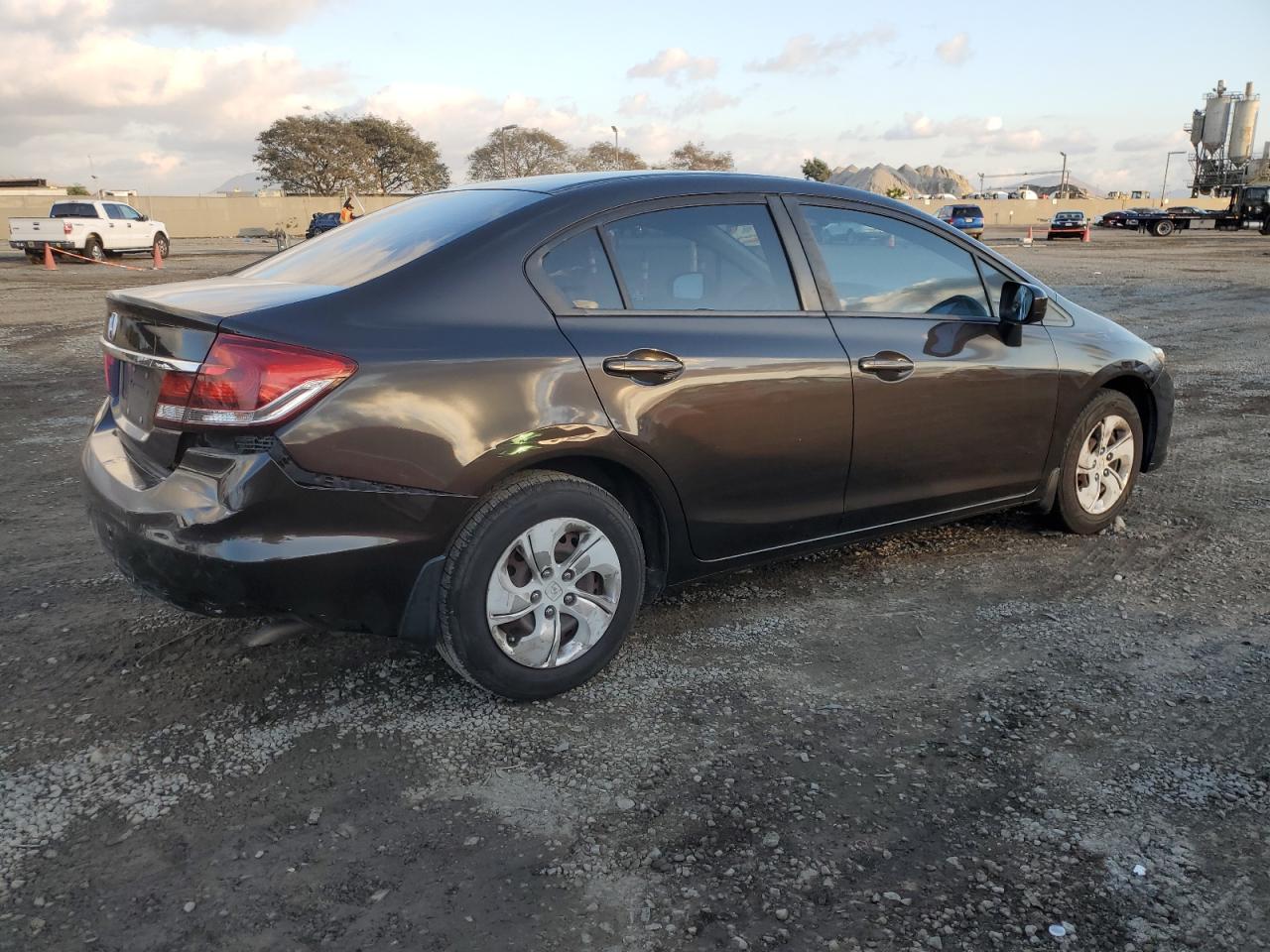 2014 Honda Civic VIN 2HGFB2F5XEH522187 Copart auction photo, rear end damage thumbnail 3
