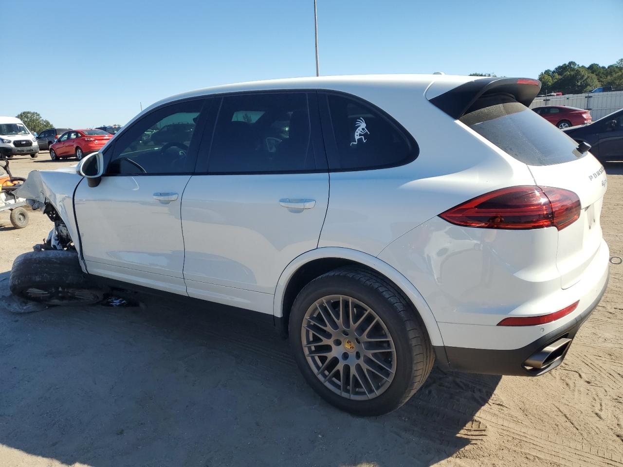 2017 Porsche Cayenne VIN WP1AA2A27HKA81008 Copart auction photo, front end / side damage thumbnail 2