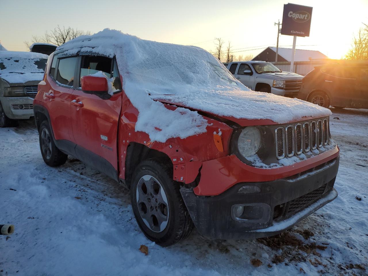 2016 Jeep Renegade VIN ZACCJBBW9GPC67309 Copart auction photo, front end damage thumbnail 4