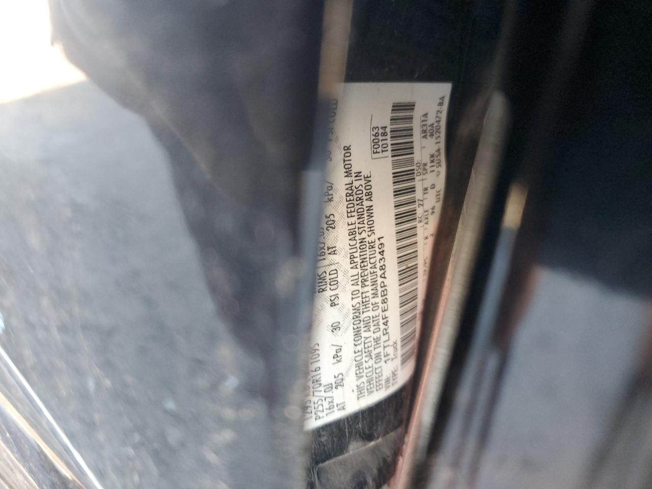 2011 Ford Ranger VIN 1FTLR4FE8BPA83491 Copart auction photo, side / minor dent/scratches damage thumbnail 12