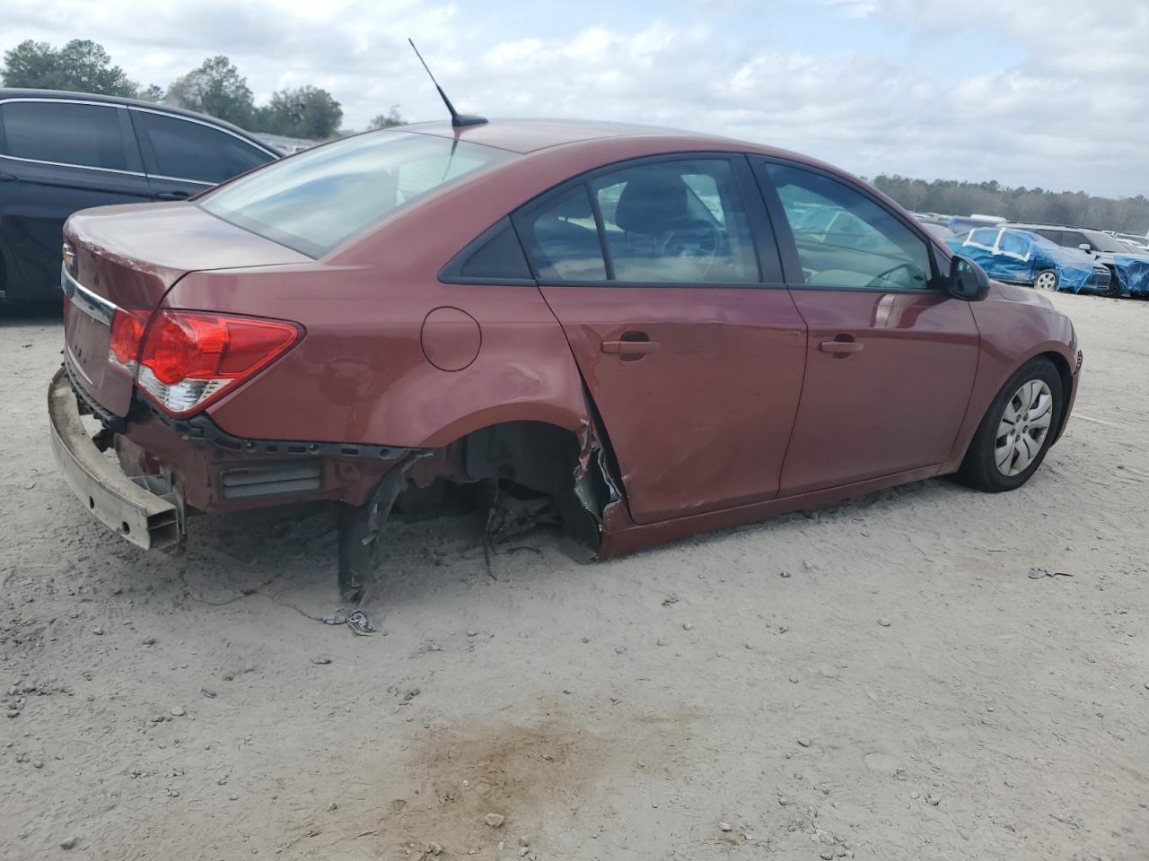 2013 Chevrolet Cruze VIN 1G1PA5SH2D7211072 Copart auction photo, rear end / side damage thumbnail 3