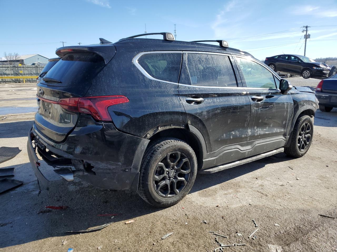 2022 Hyundai Santa Fe VIN 5NMS6DAJ4NH455995 Copart auction photo, front end / rear end damage thumbnail 3