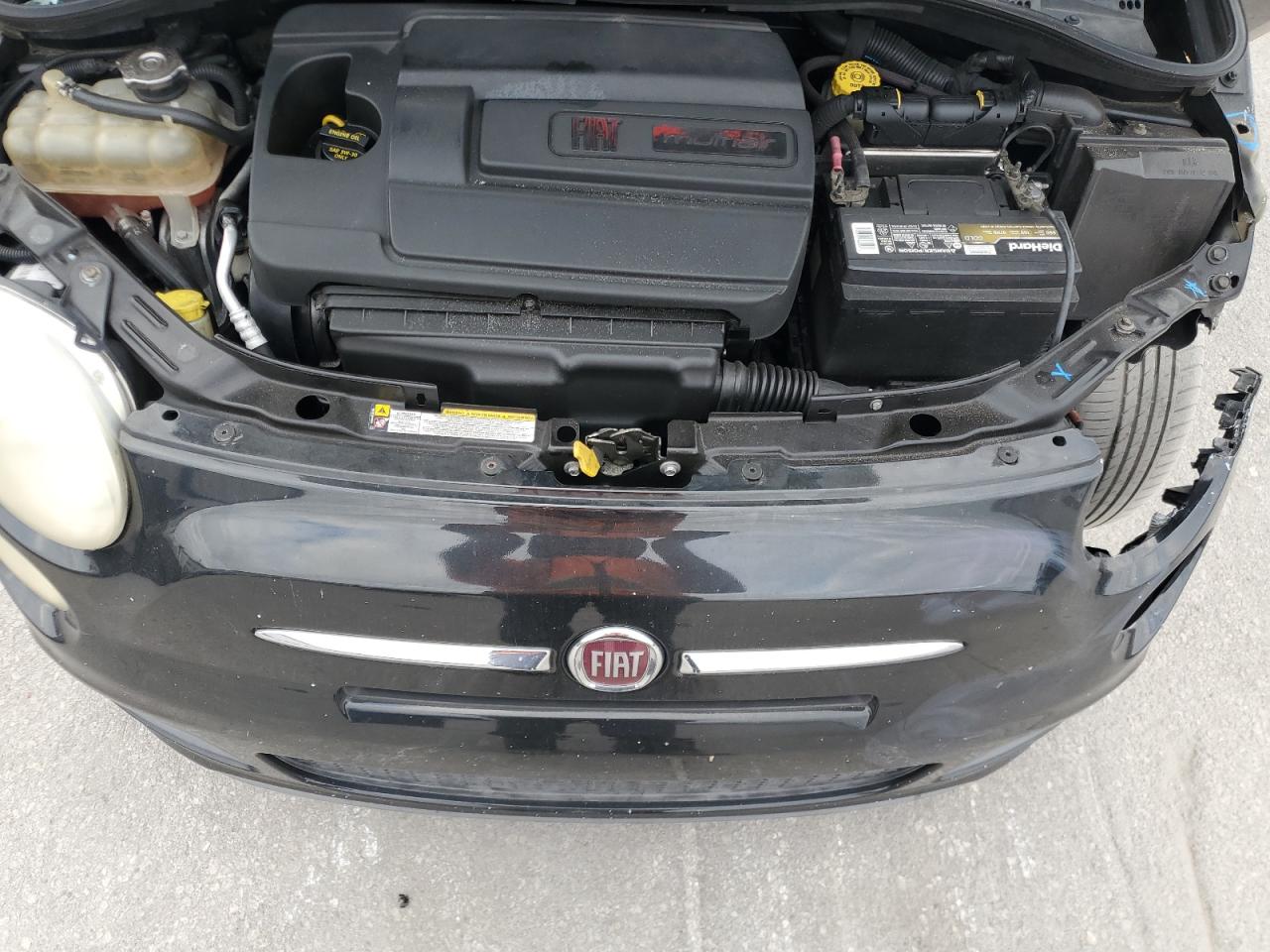 2012 Fiat 500 VIN 3C3CFFBR5CT115473 Copart auction photo, side / front end damage thumbnail 11