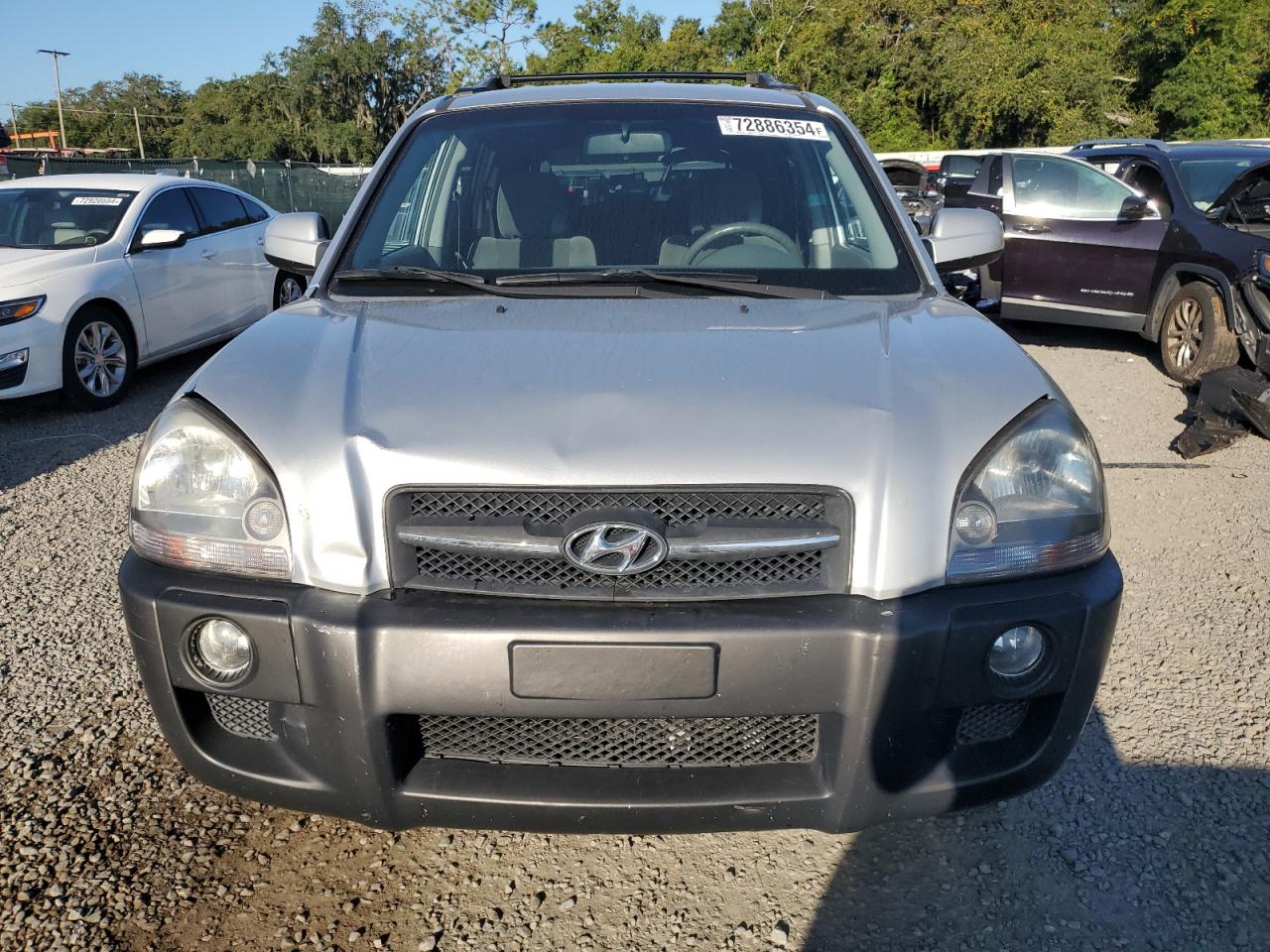 2007 Hyundai Tucson VIN KM8JN12D67U637520 Copart auction photo, front end damage thumbnail 5