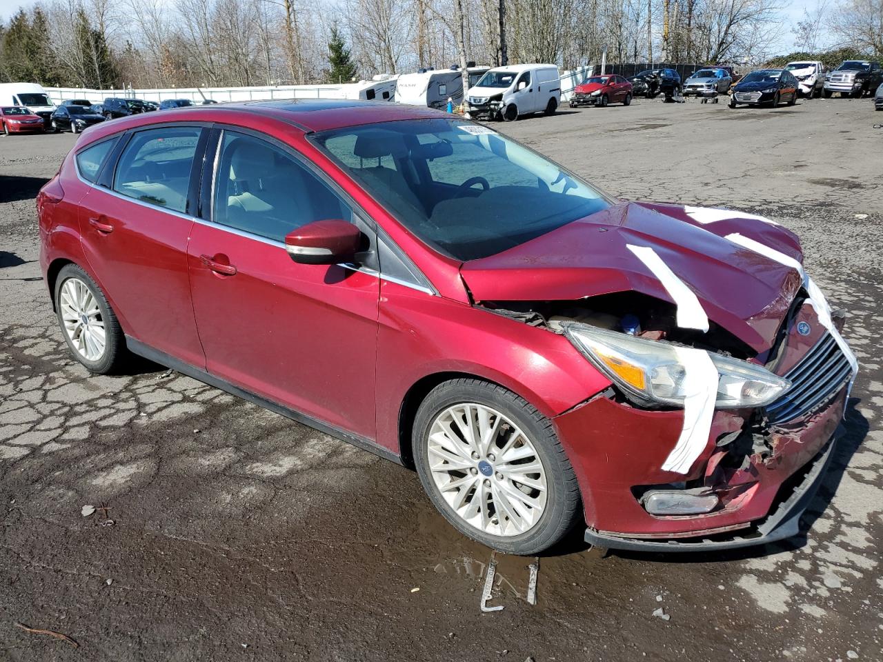 2017 Ford Focus VIN 1FADP3N27HL287927 Copart auction photo, front end damage thumbnail 4