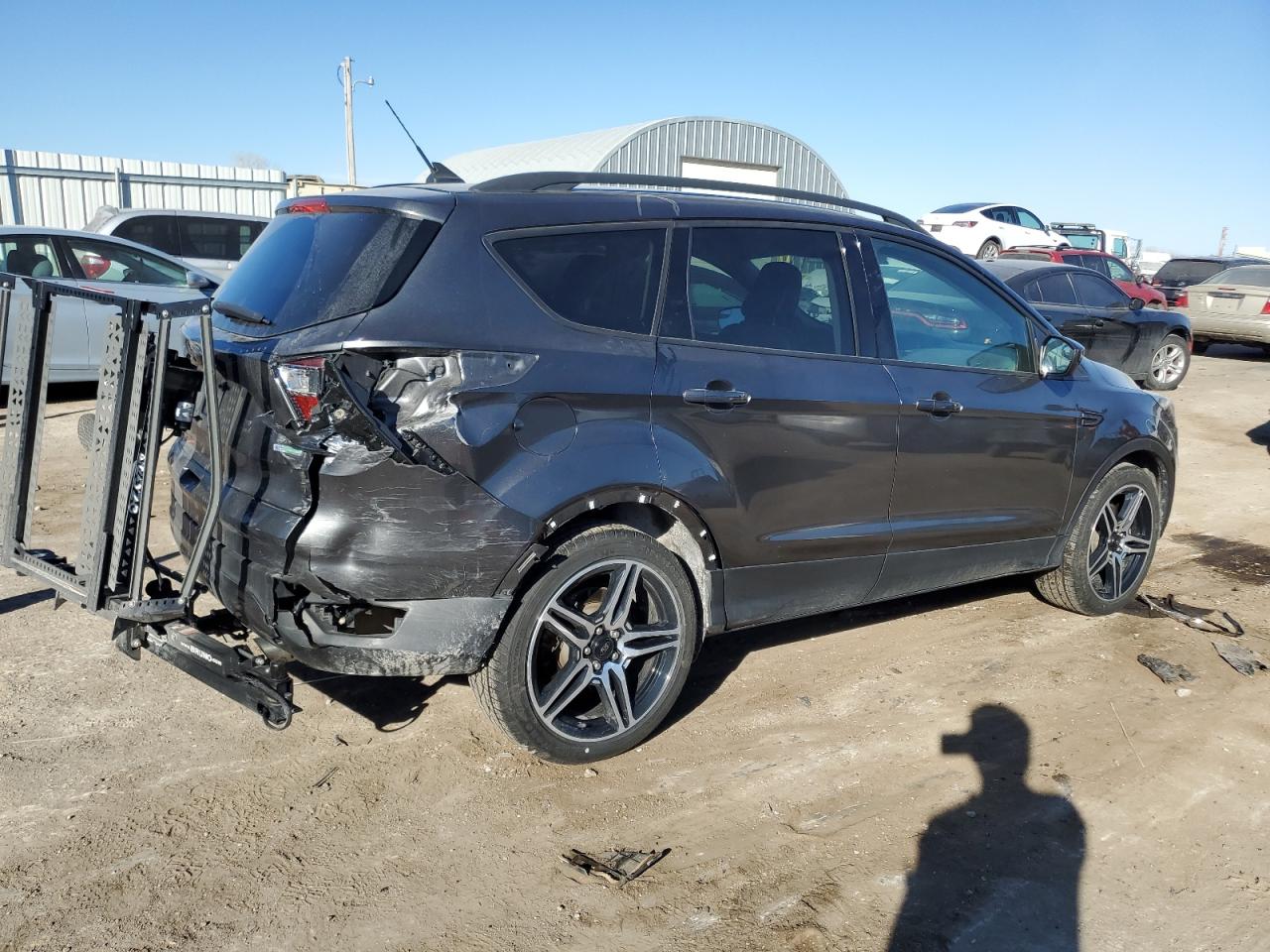 2019 Ford Escape VIN 1FMCU0HD3KUB02277 Copart auction photo, rear end / side damage thumbnail 3