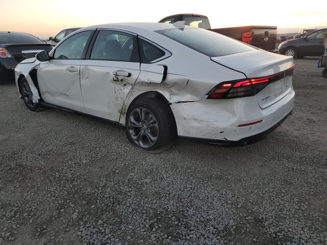 2024 Honda Accord VIN 1HGCY2F64RA013890 Copart auction photo, rear end / side damage thumbnail 2