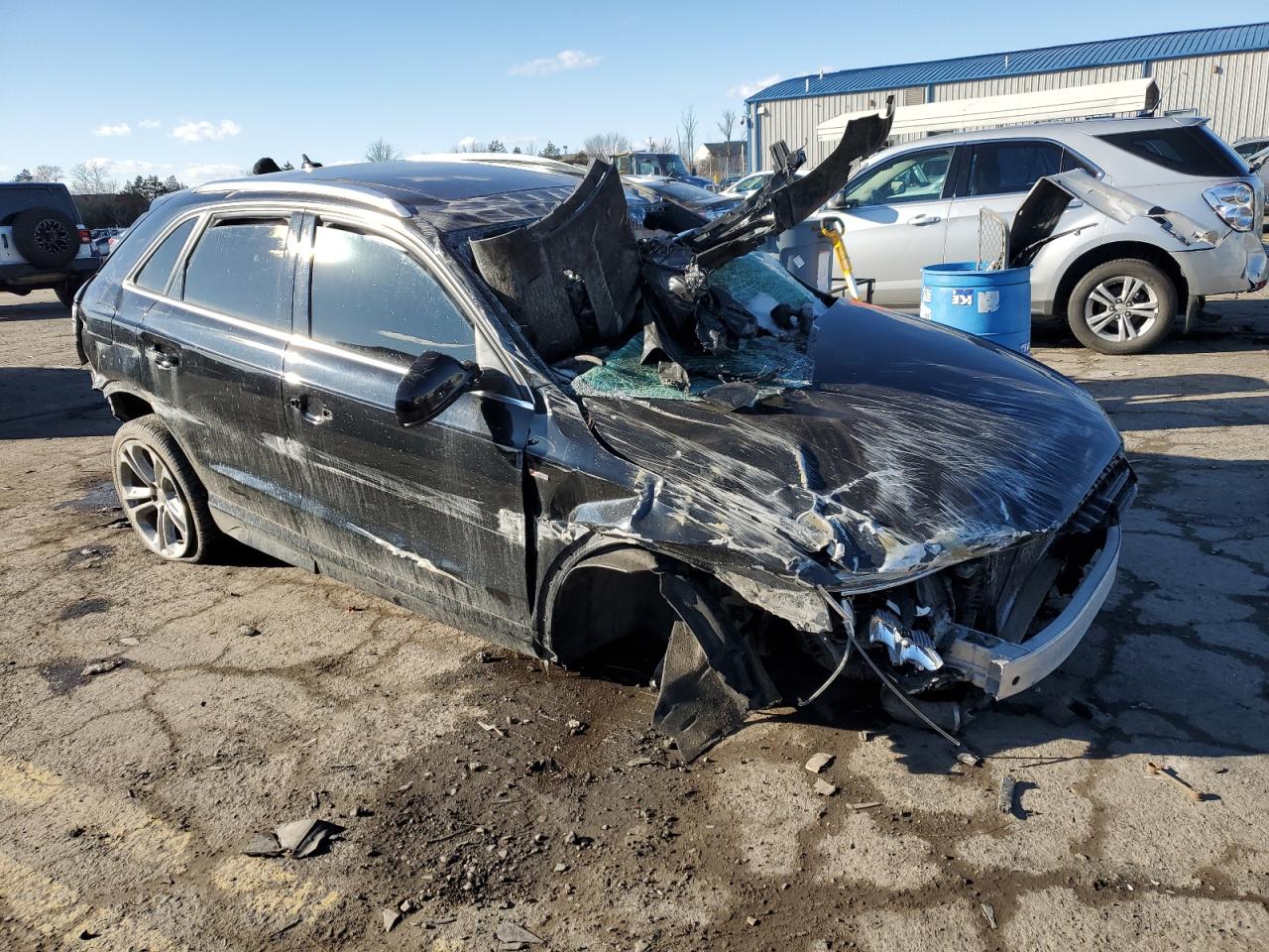 2016 Audi Q3 VIN WA1GFCFS9GR002658 Copart auction photo, rollover damage thumbnail 4