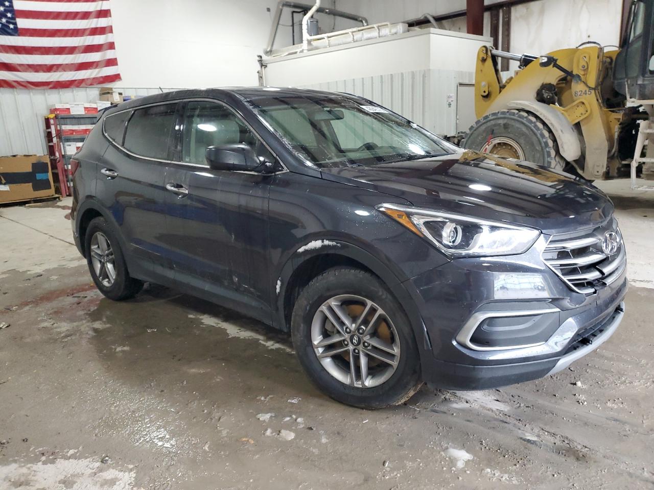 2018 Hyundai Santa Fe VIN 5XYZT3LB3JG571720 Copart auction photo, side / front end damage thumbnail 4