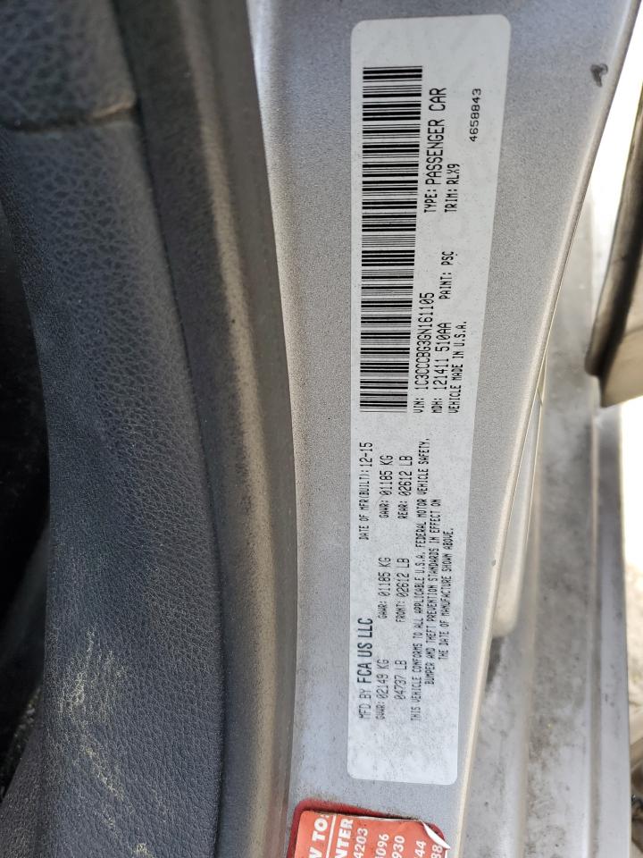 2016 Chrysler 200 VIN 1C3CCCBG3GN161105 Copart auction photo, front end / minor dent/scratches damage thumbnail 14