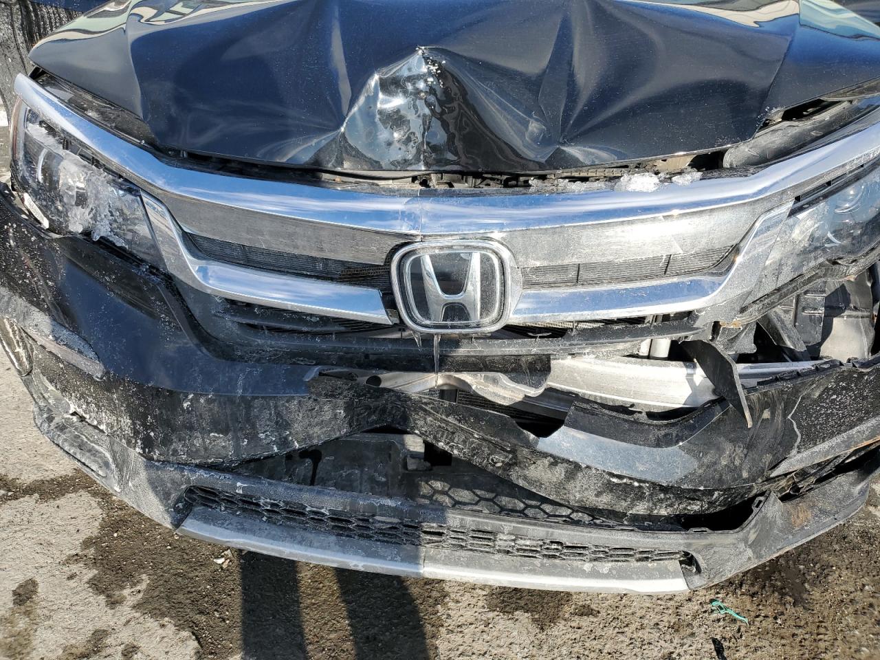 2021 Honda Pilot VIN 5FNYF6H54MB047480 Copart auction photo, front end / mechanical damage thumbnail 14