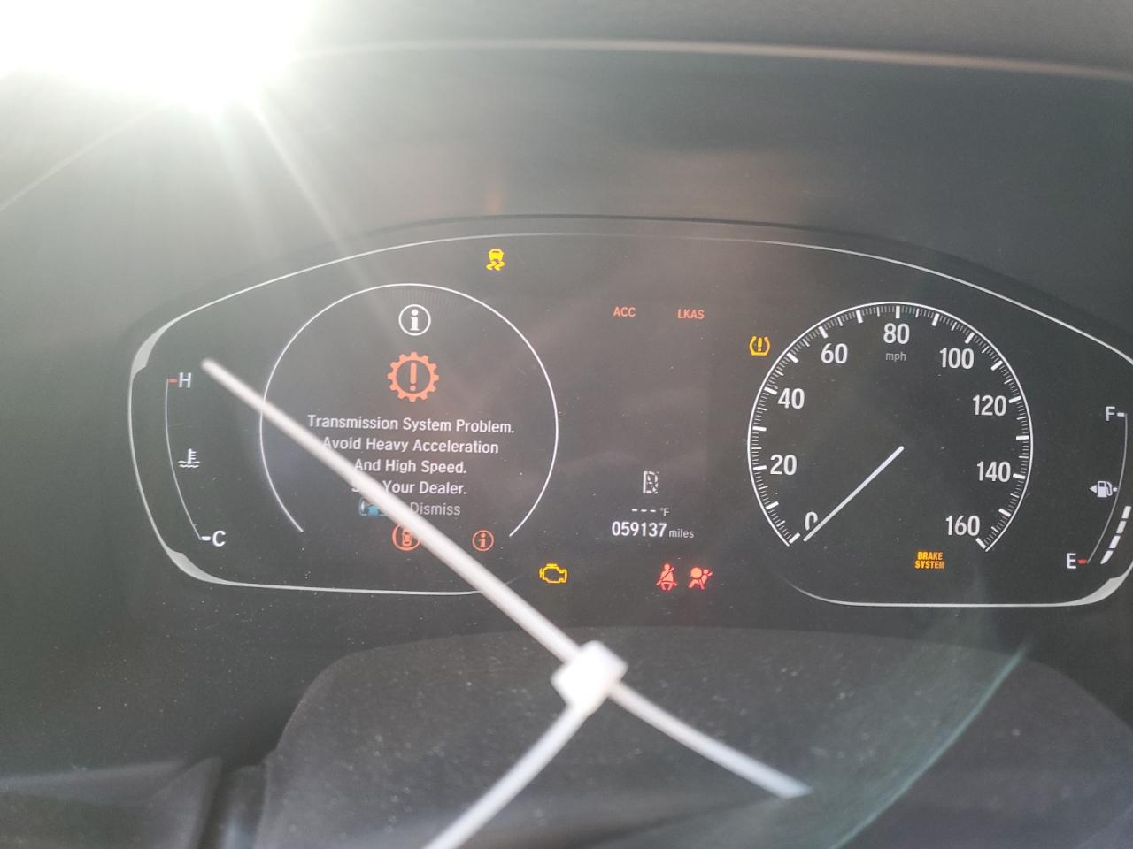 2020 Honda Accord VIN 1HGCV1F37LA155974 Copart auction photo, front end / undercarriage damage thumbnail 9