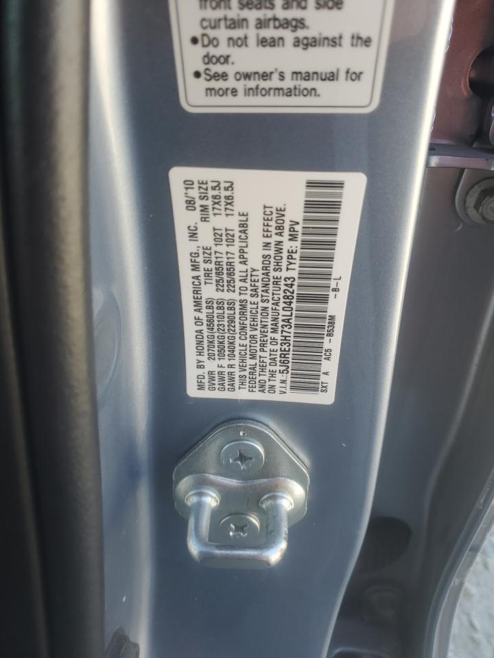 2010 Honda CR-V VIN 5J6RE3H73AL048243 Copart auction photo, front end / minor dent/scratches damage thumbnail 13