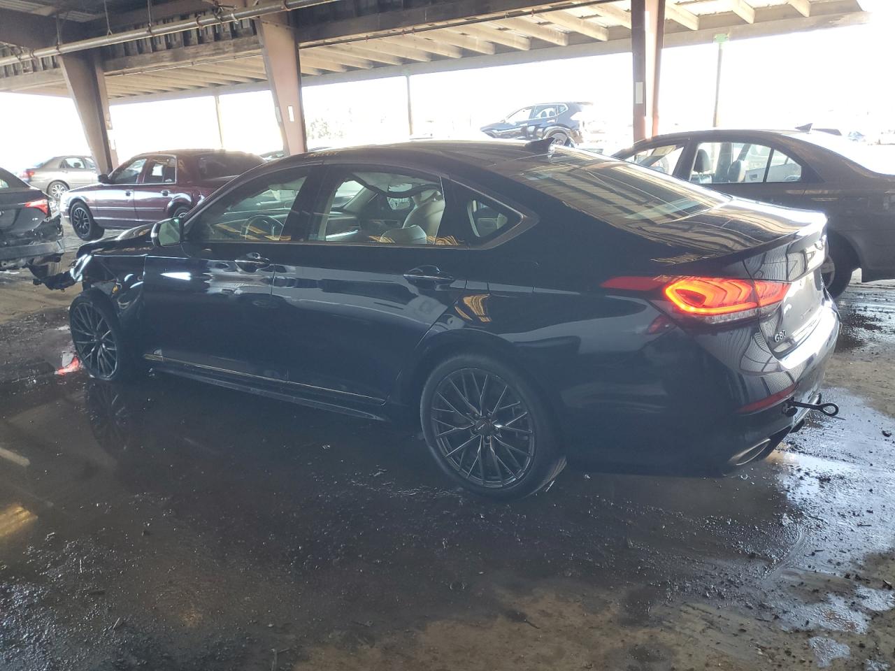 2020 Genesis G80 VIN KMTFN4JE7LU328964 Copart auction photo, front end / rear end damage thumbnail 2