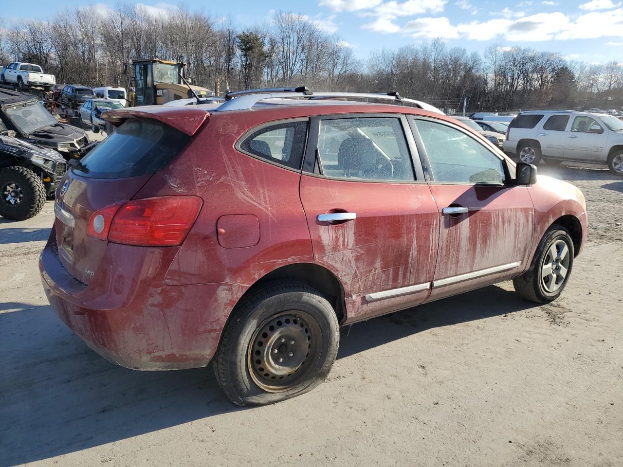 2014 Nissan Rogue VIN JN8AS5MVXEW720111 Copart auction photo, side / rear end damage thumbnail 3