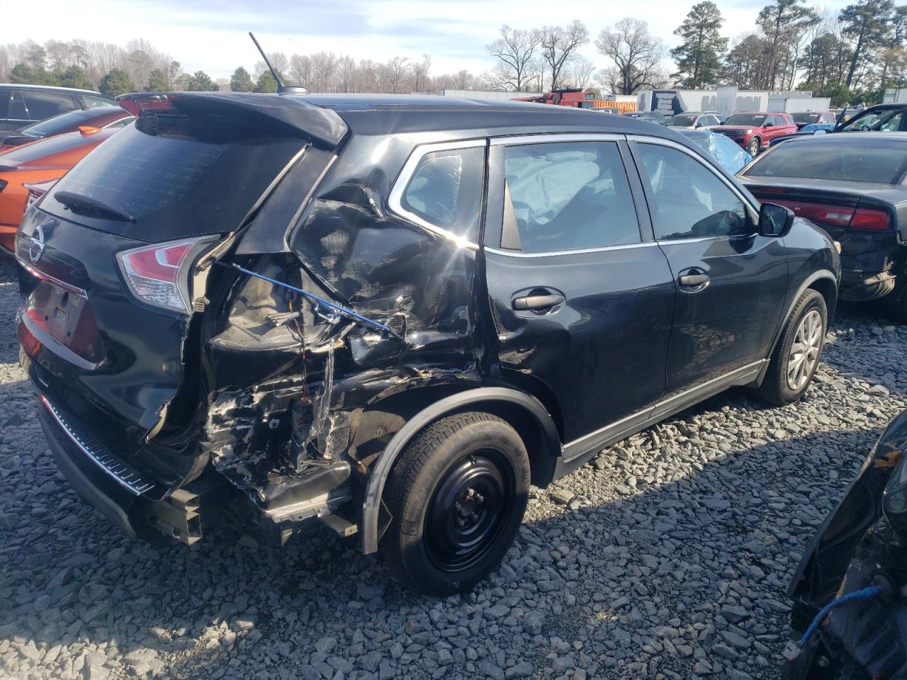 2016 Nissan Rogue VIN KNMAT2MTXGP603924 Copart auction photo, rear end / side damage thumbnail 3
