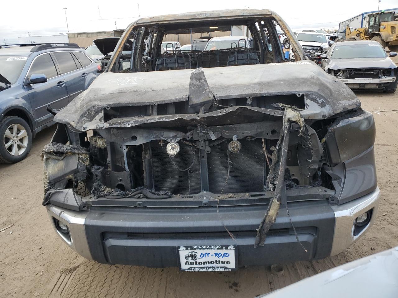 2019 Toyota Tundra VIN 5TFDY5F13KX791500 Copart auction photo, burn damage thumbnail 5