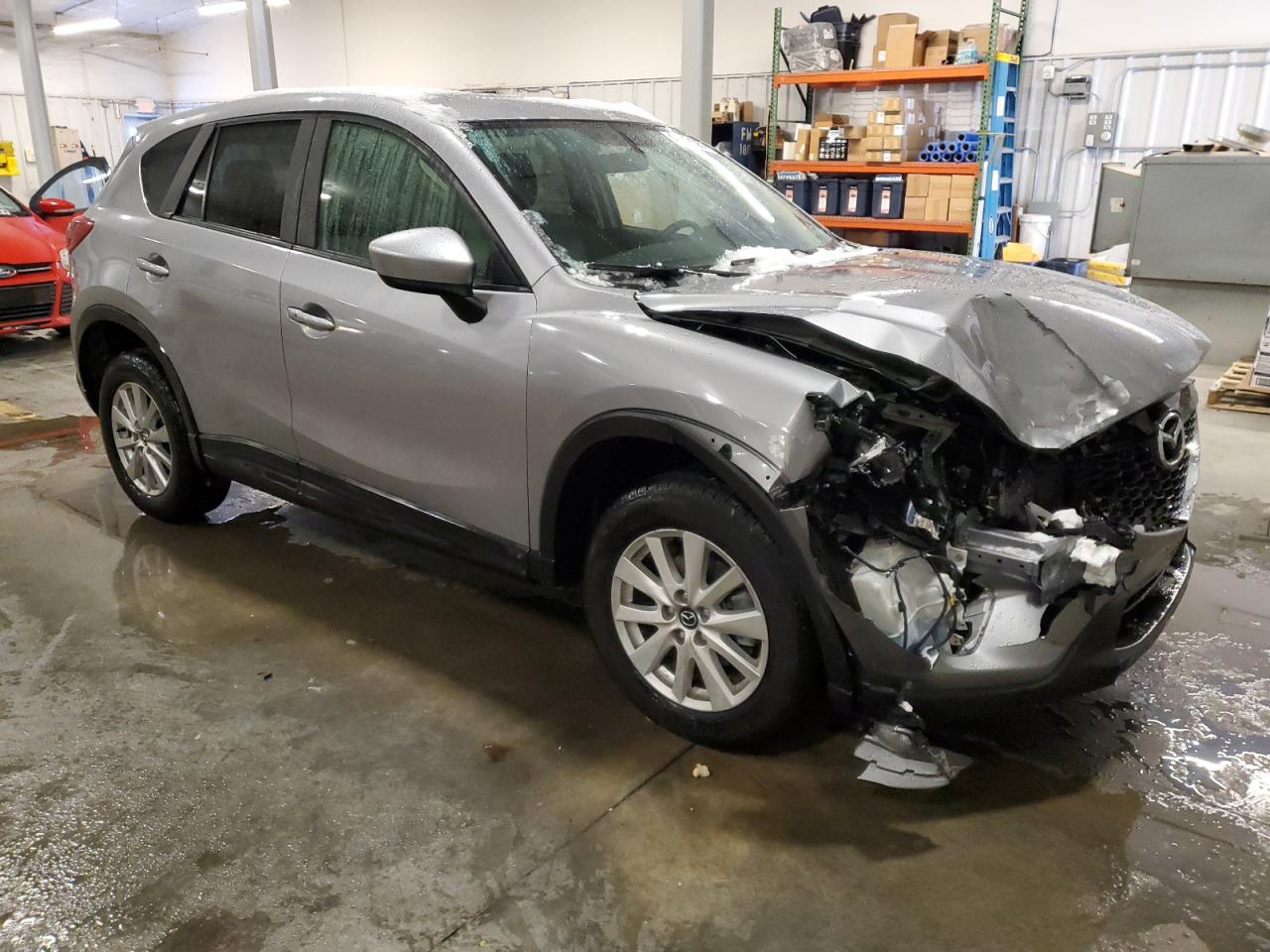 2015 Mazda CX-5 VIN JM3KE4CY3F0446663 Copart auction photo, front end / side damage thumbnail 4