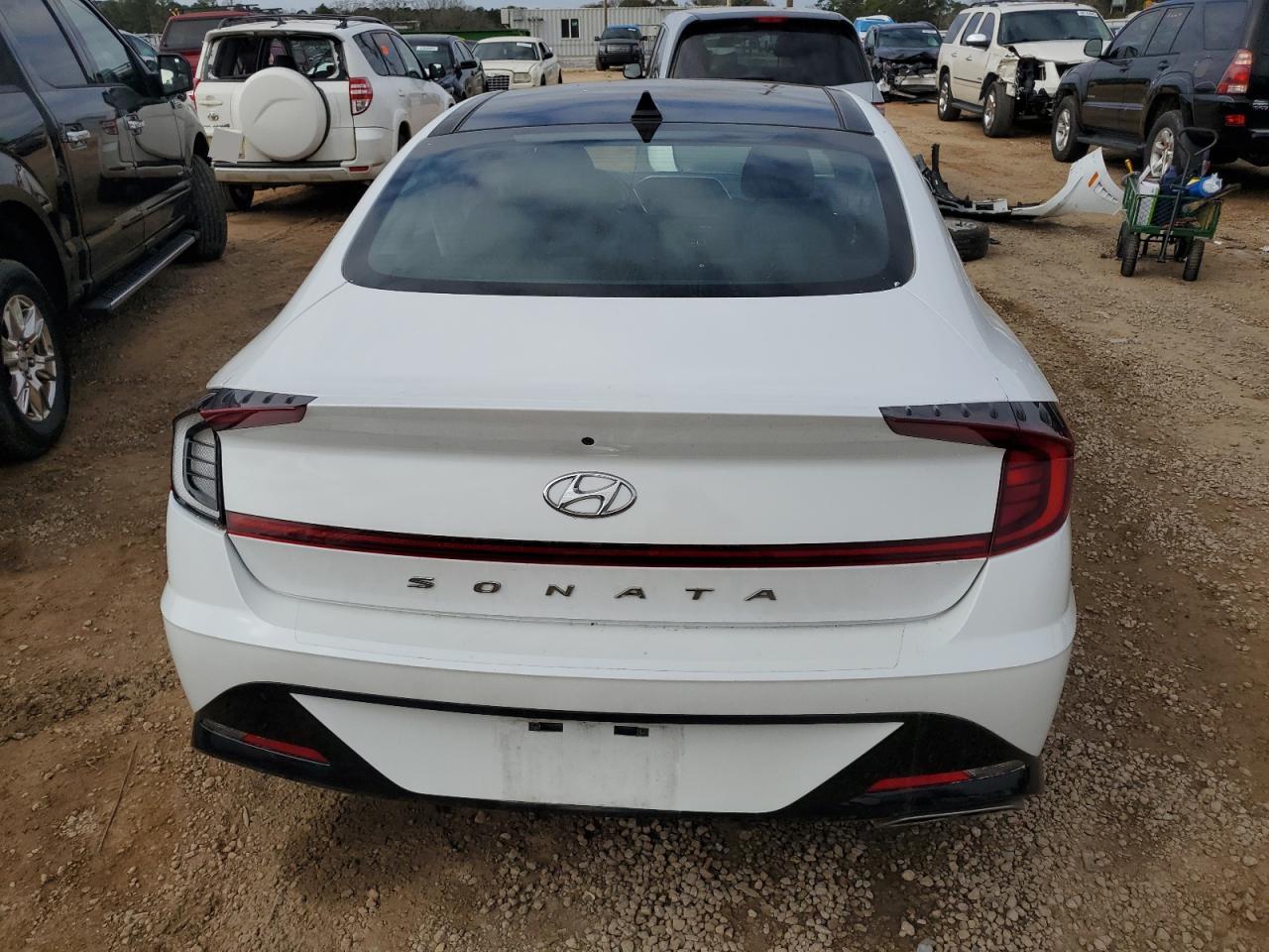 2021 Hyundai Sonata VIN 5NPEF4JA8MH081258 Copart auction photo, front end / side damage thumbnail 6