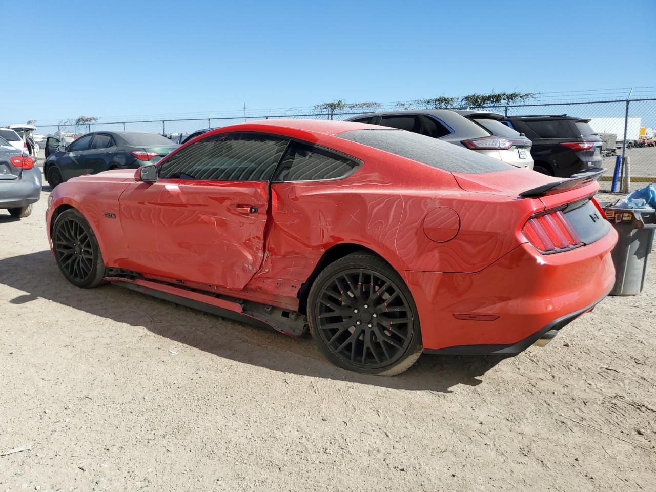 2017 Ford Mustang VIN 1FA6P8CF5H5225099 Copart auction photo, side / undercarriage damage thumbnail 2