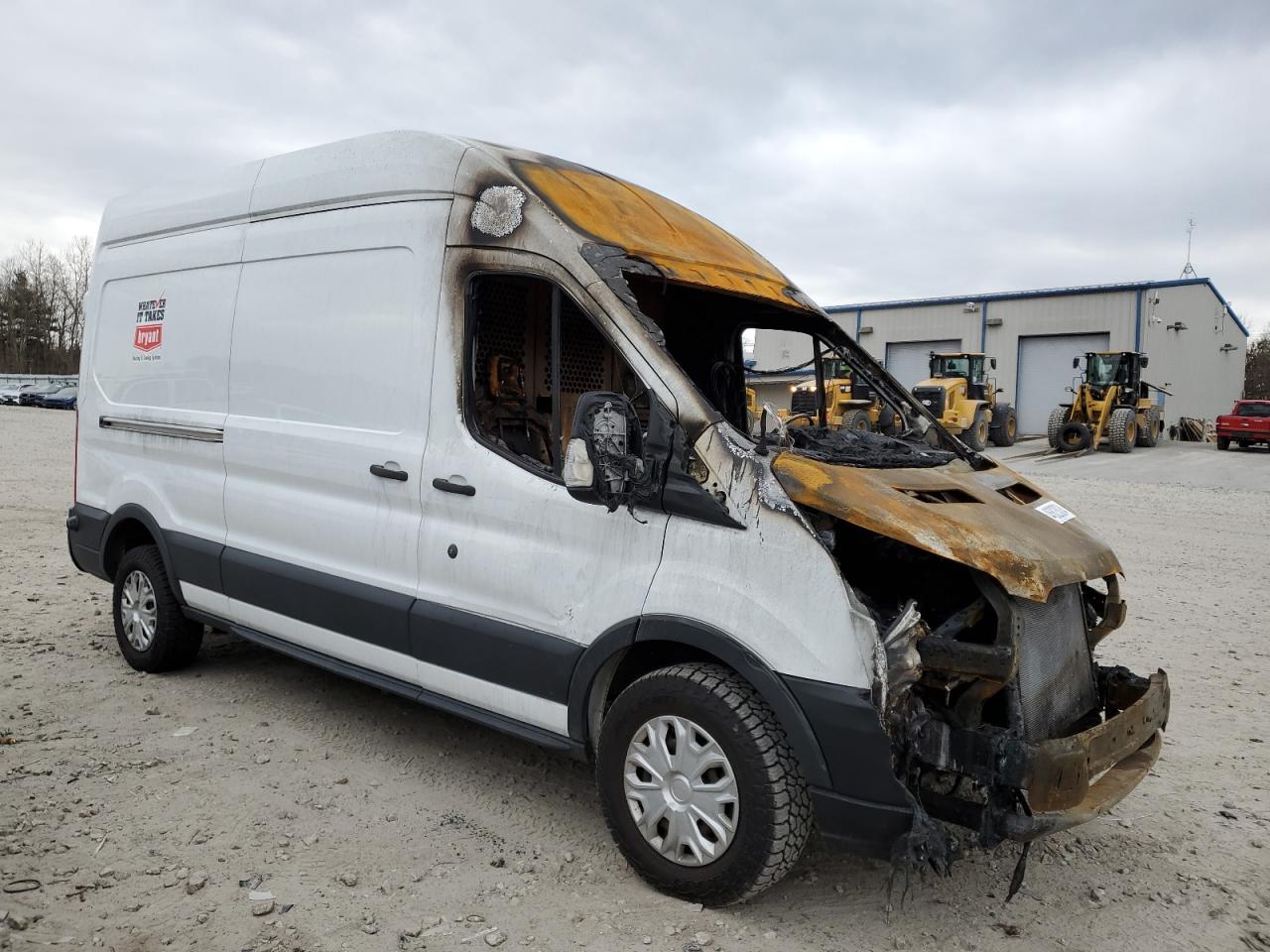 2017 Ford Transit VIN 1FTYR2XM7HKB45324 Copart auction photo, burn damage thumbnail 4