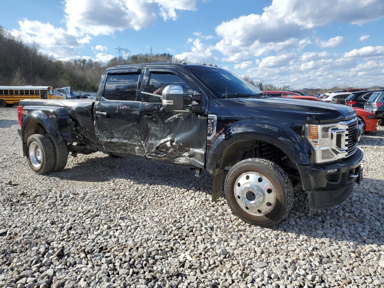2022 Ford F450 VIN 1FT8W4DT7NEE27814 Copart auction photo, all over damage thumbnail 4