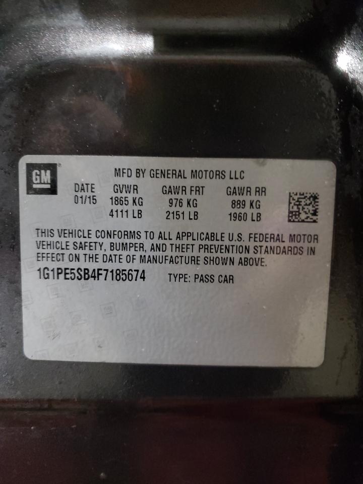 2015 Chevrolet Cruze VIN 1G1PE5SB4F7185674 Copart auction photo, front end damage thumbnail 12