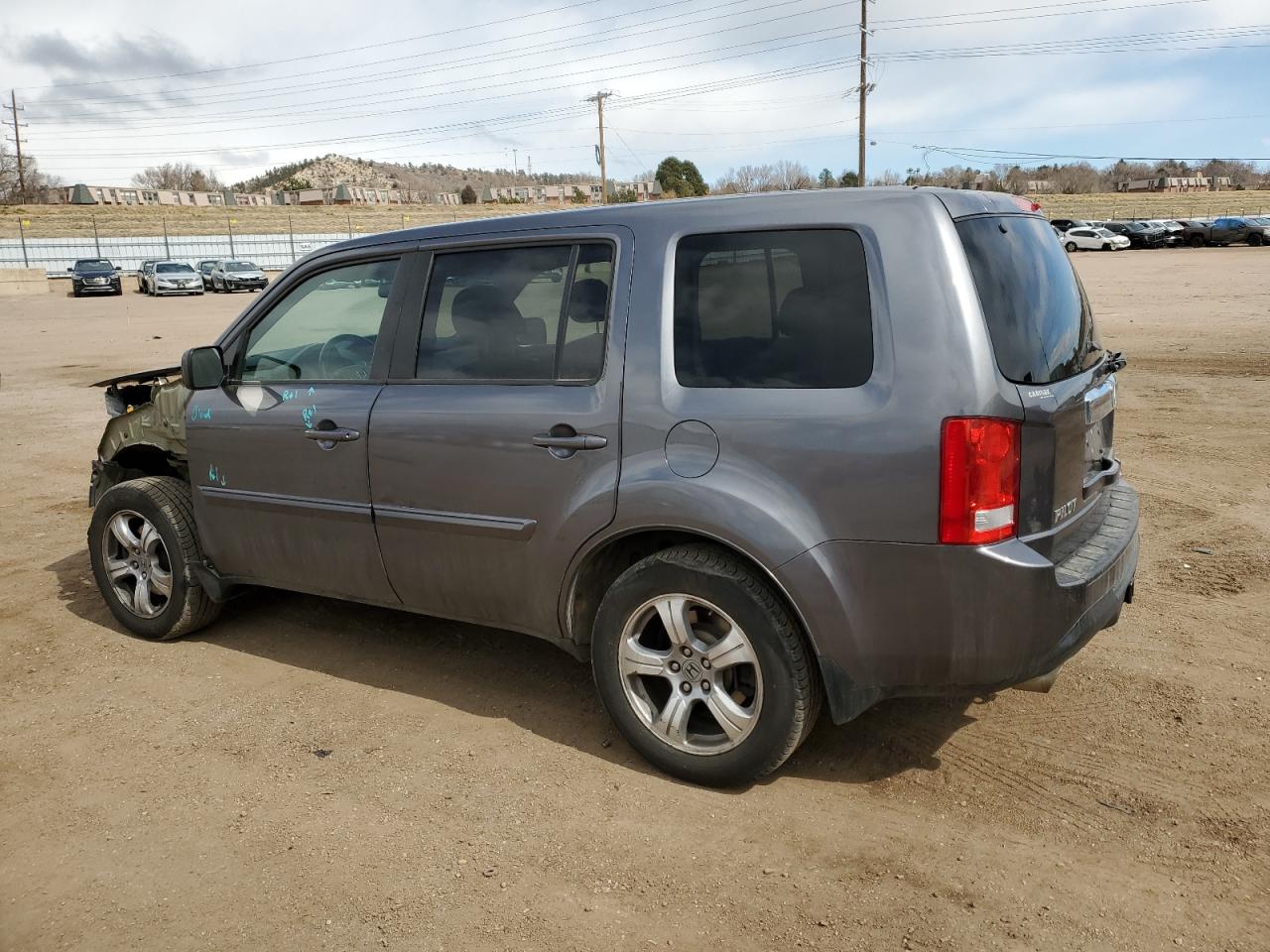 2014 Honda Pilot VIN 5FNYF4H56EB020237 Copart auction photo, front end / side damage thumbnail 2