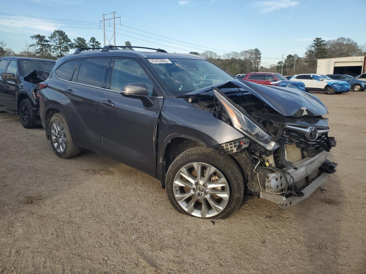 2021 Toyota Highlander VIN 5TDYZRAH4MS090015 Copart auction photo, front end damage thumbnail 4