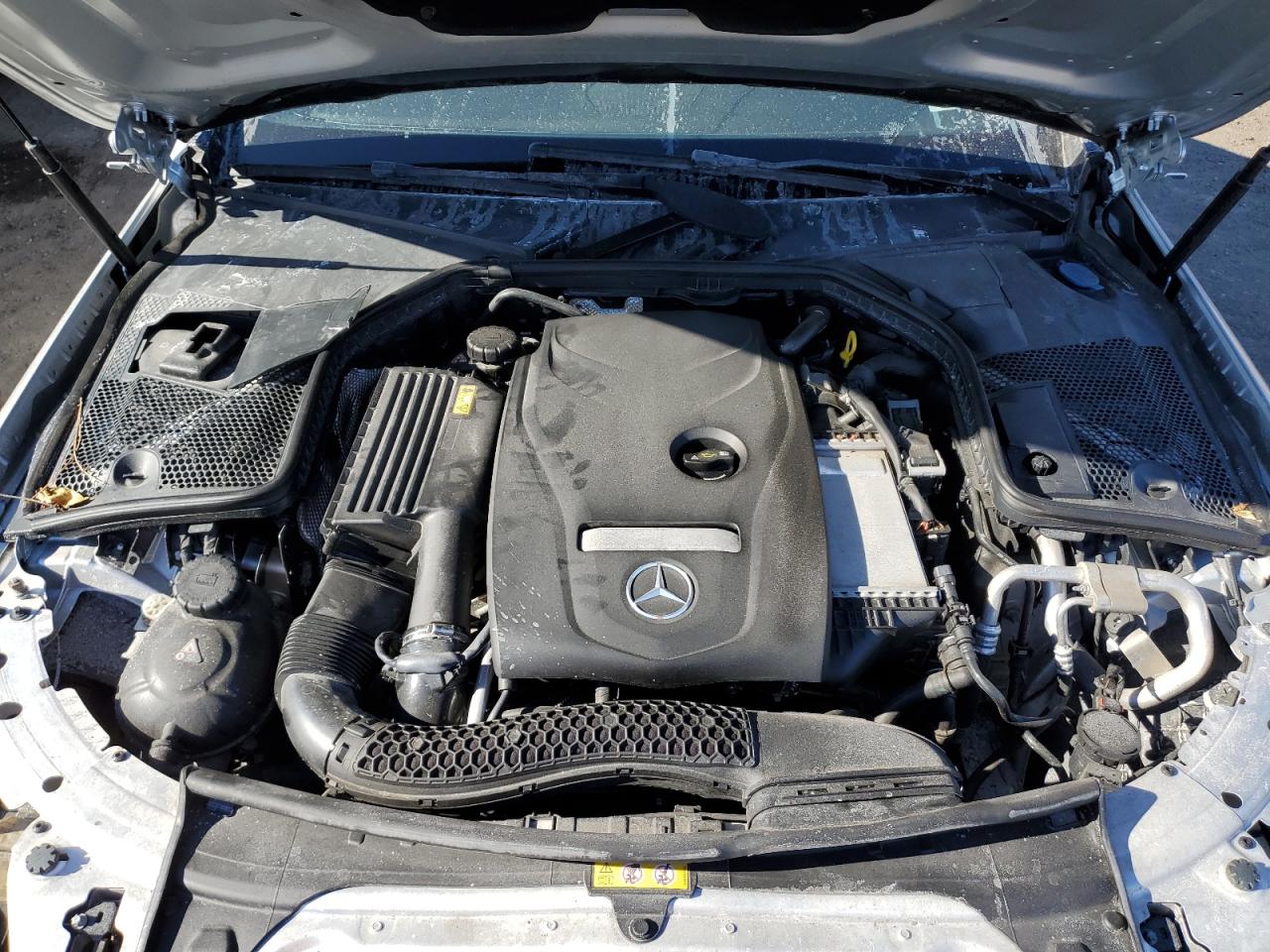 2017 Mercedes-Benz C-klasse VIN WDDWJ4JB4HF393997 Copart auction photo, front end / side damage thumbnail 11