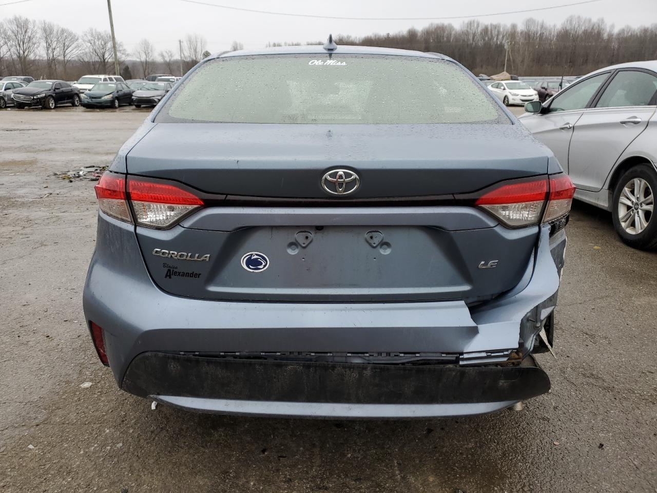 2020 Toyota Corolla VIN JTDEPRAE2LJ079041 Copart auction photo, side / rear end damage thumbnail 6