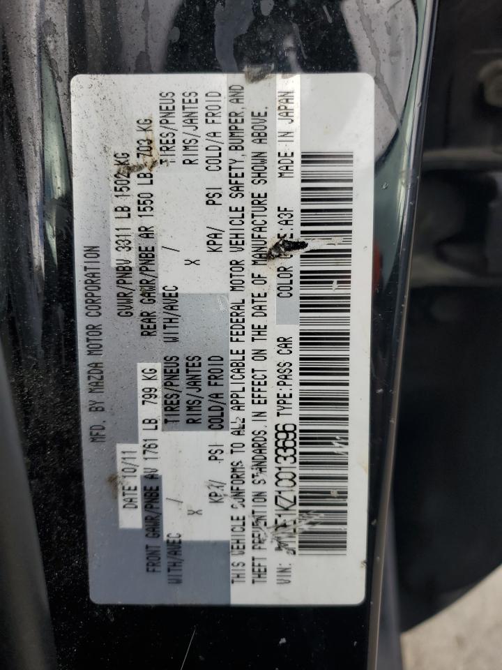 2012 Mazda 2 VIN JM1DE1KZ1C0133696 Copart auction photo, front end / mechanical damage thumbnail 12