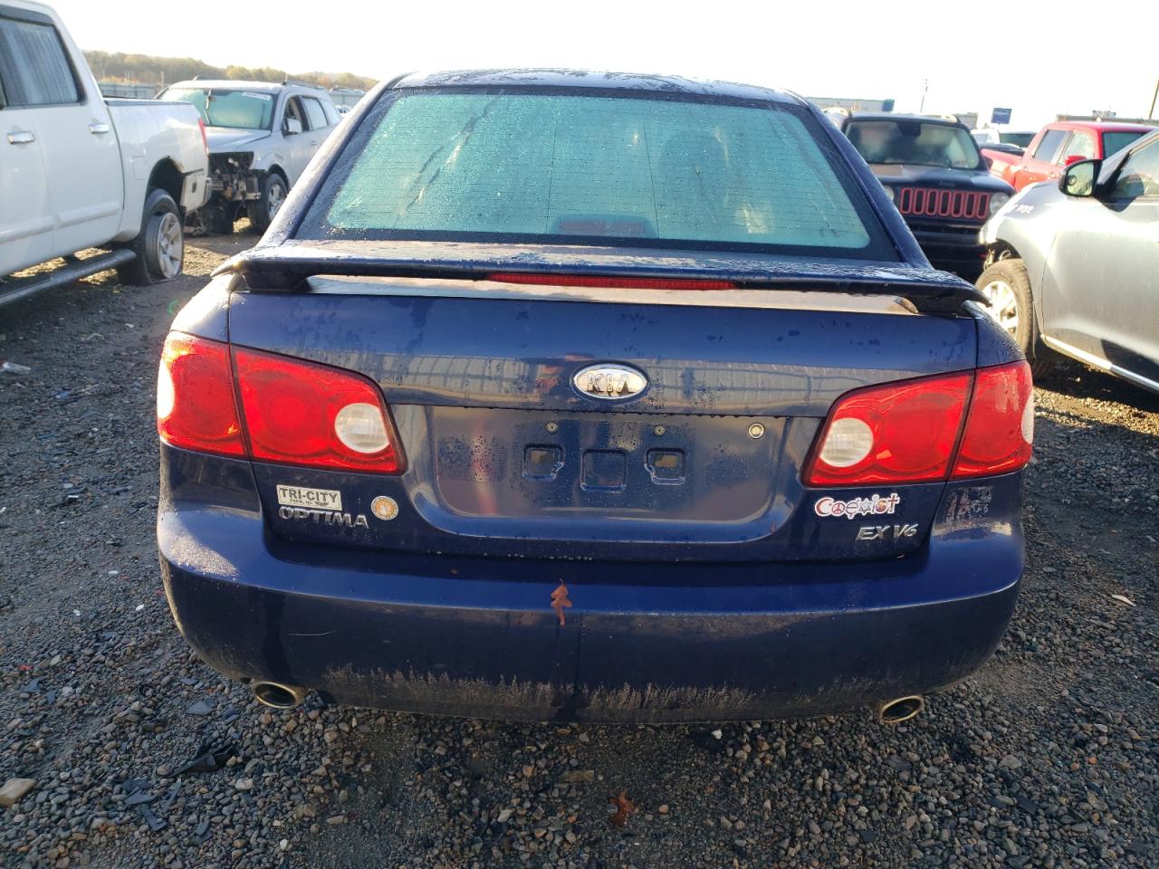 2007 KIA Optima VIN KNAGE124875154603 Copart auction photo, front end / minor dent/scratches damage thumbnail 6