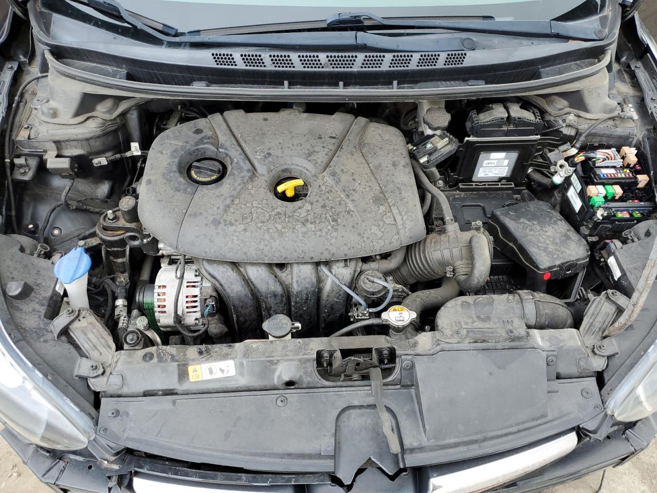 2014 Hyundai Elantra VIN 5NPDH4AE7EH535977 Copart auction photo, vandalism / front end damage thumbnail 12