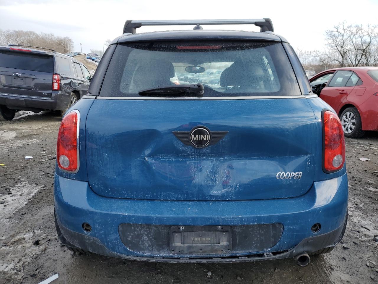 2012 MINI Cooper VIN WMWZB3C51CWM30371 Copart auction photo, rear end damage thumbnail 6