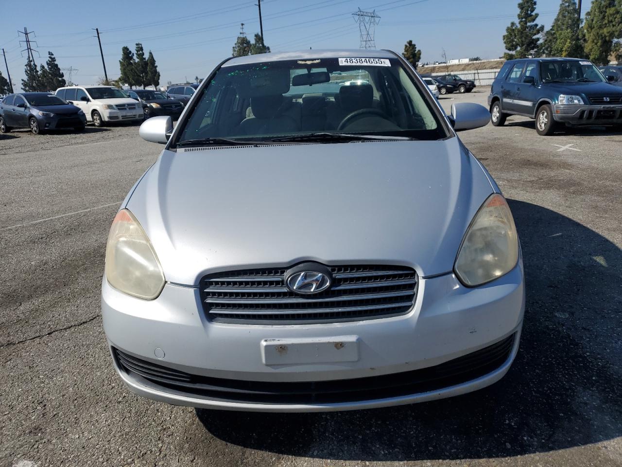 2007 Hyundai Accent VIN KMHCN46C27U147118 Copart auction photo, front end / rear end damage thumbnail 5