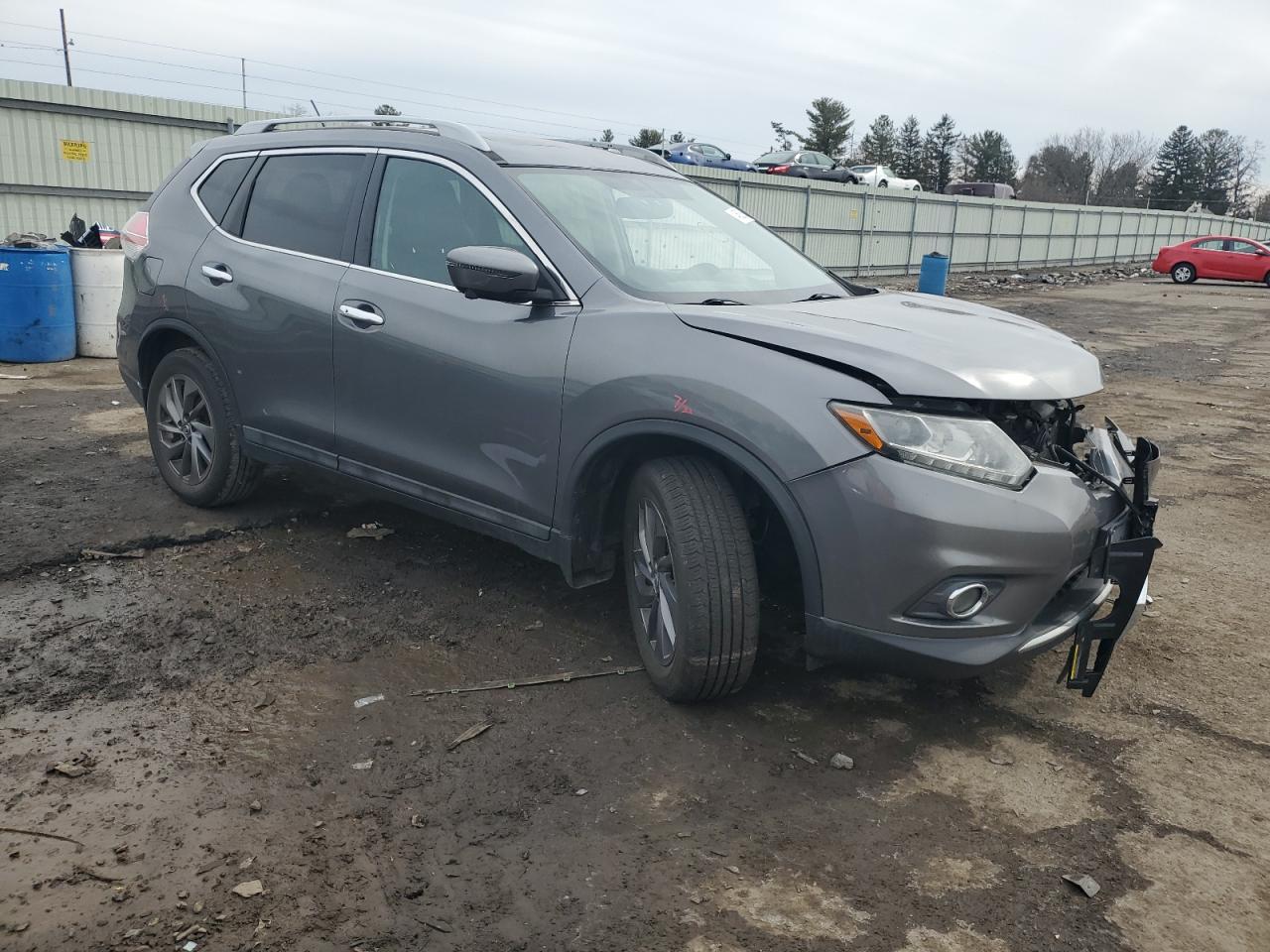 2016 Nissan Rogue VIN 5N1AT2MVXGC877080 Copart auction photo, front end / side damage thumbnail 4
