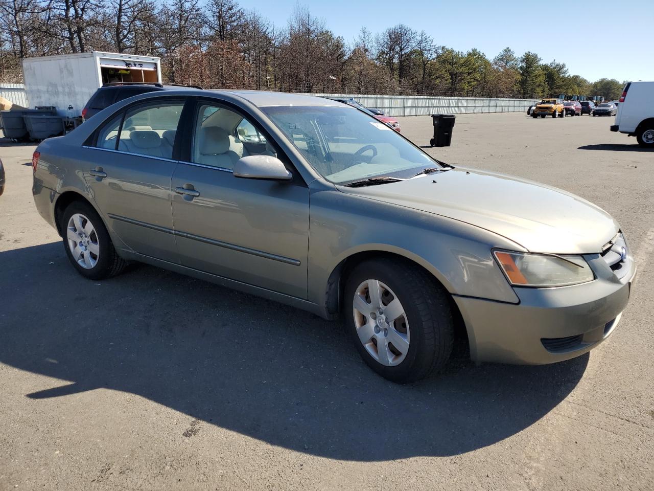 2008 Hyundai Sonata VIN 5NPET46C98H326075 Copart auction photo, front end / side damage thumbnail 4