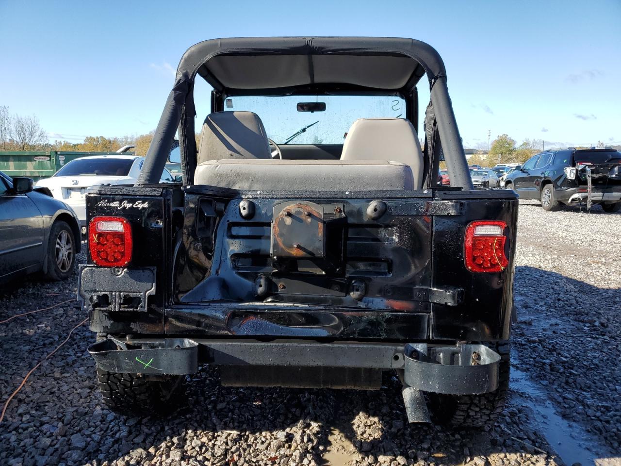 1989 Jeep Wrangler VIN 2J4FY19E9KJ162797 Copart auction photo, rear end damage thumbnail 6